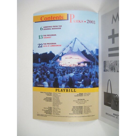 Metropolitan Opera Playbill 2003 Turandot Lucia Di Lammermoor Edoardo Muller - Picture 2 of 5